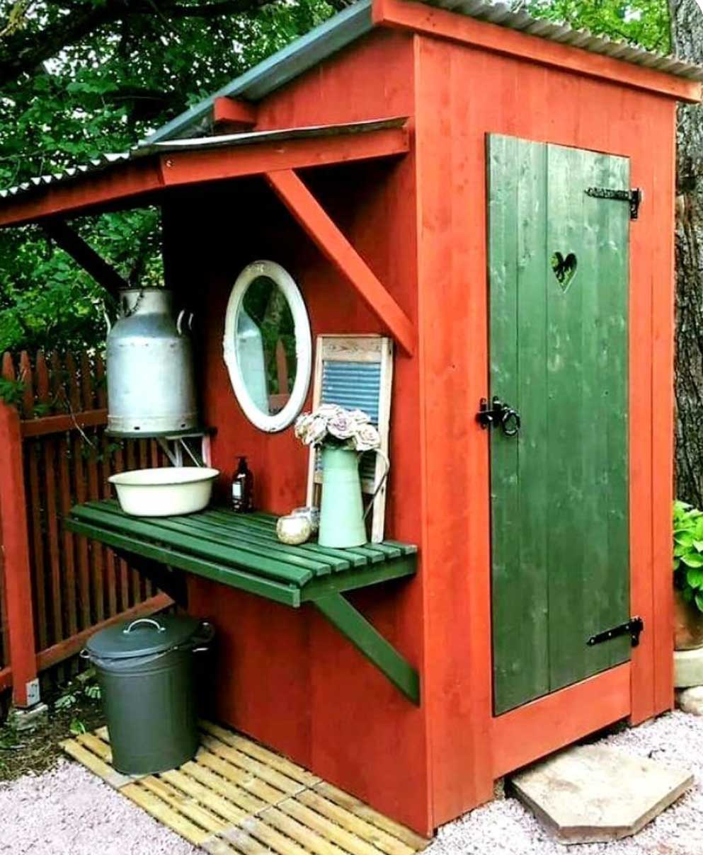 An old outhouse becomes new again