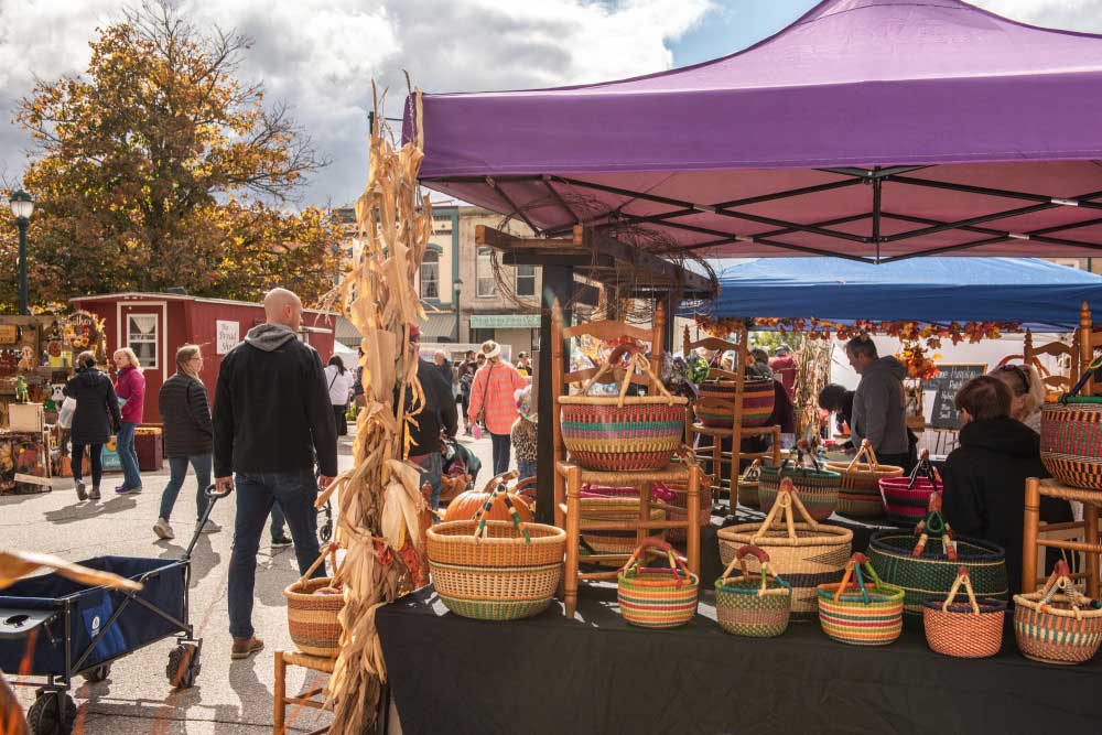 The Covered Bridge Festival, held in Winterset, IA